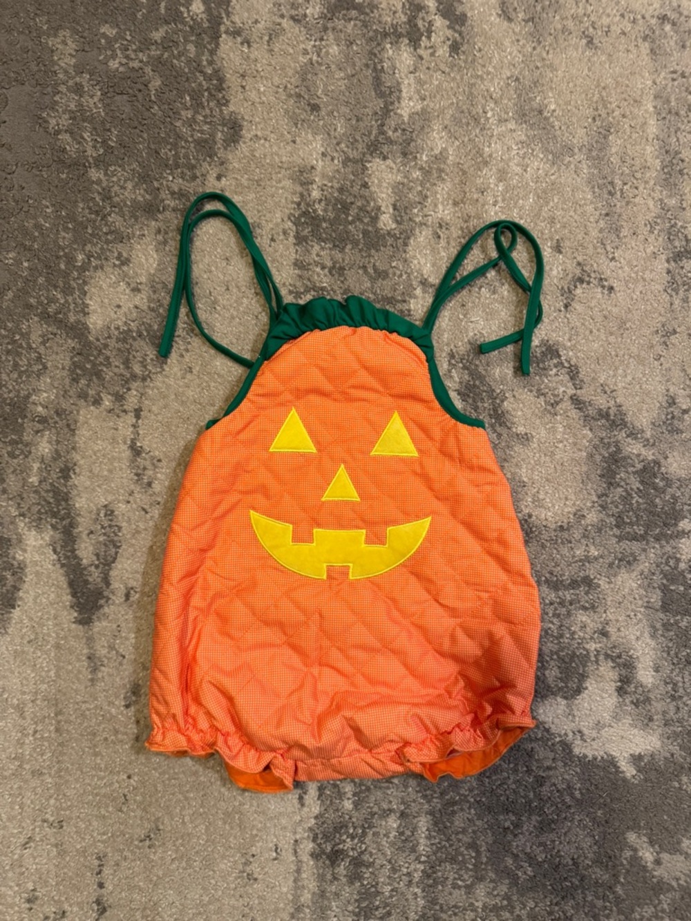 Orange Pumpkin Jack-O'-Lantern Kids Costume Romper